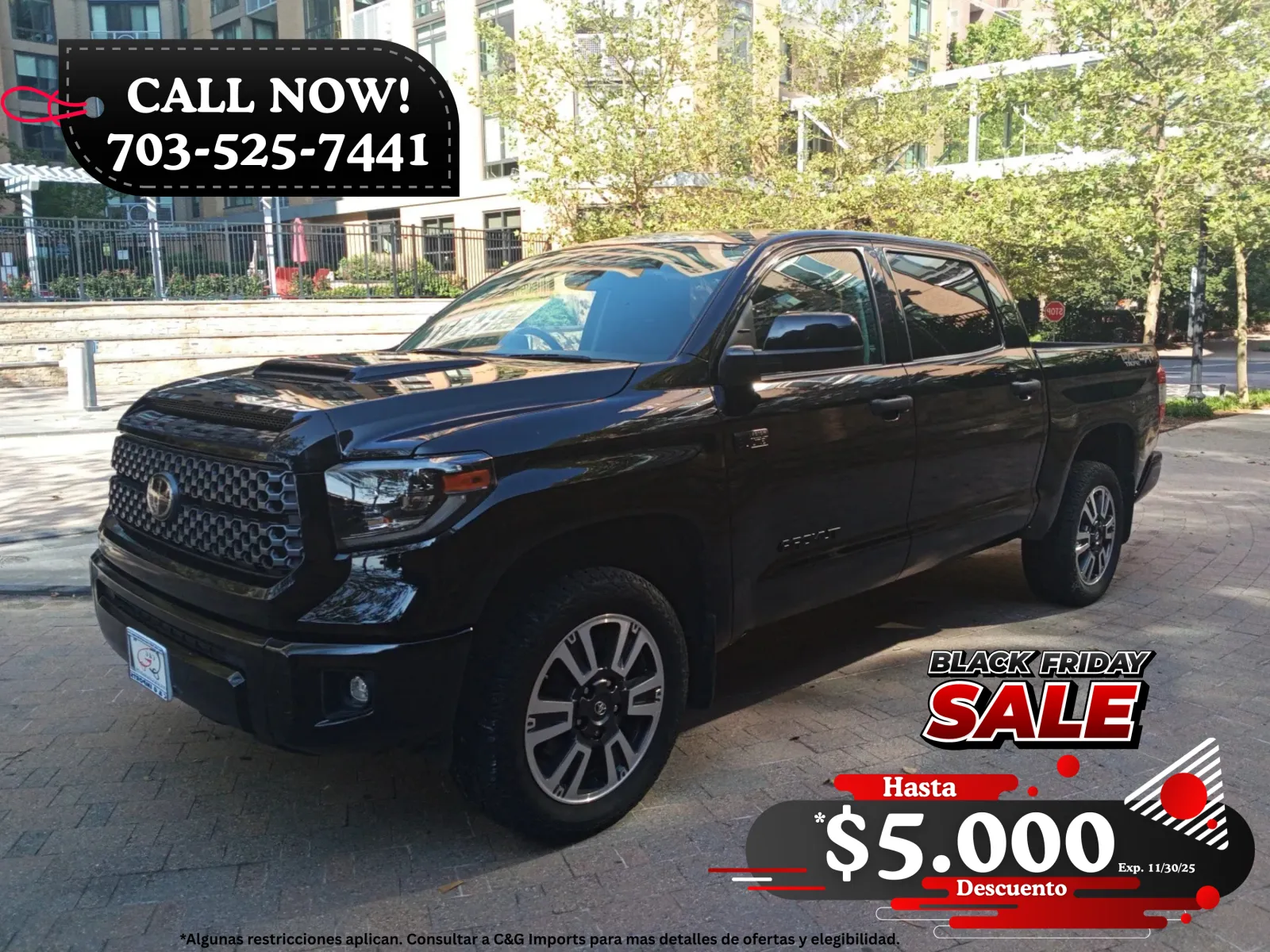 Black 2020 TOYOTA TUNDRA TRD SPORT for sale in Arlington, VA