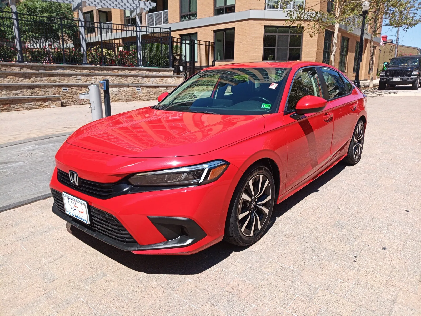 Red 2023 HONDA CIVIC EX for sale in Arlington, VA