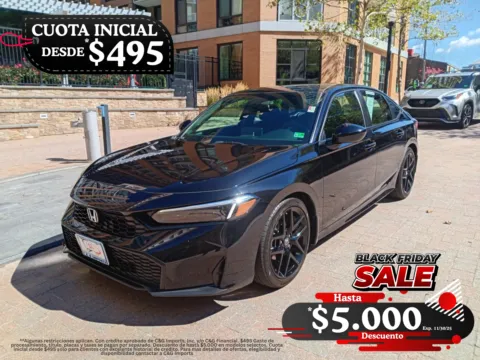 Black 2025 HONDA CIVIC SPORT for sale in Arlington, VA