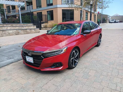 Red 2021 HONDA ACCORD SPORT SE for sale in Arlington, VA