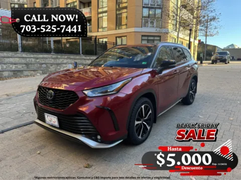 Red 2021 TOYOTA HIGHLANDER XSE for sale in Arlington, VA