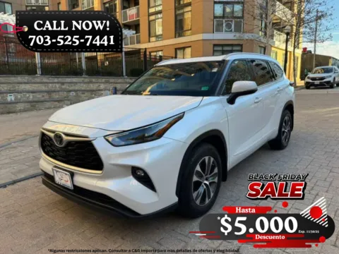White 2022 TOYOTA HIGHLANDER XLE/NAV for sale in Arlington, VA