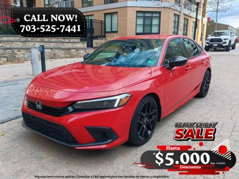 Red 2023 HONDA CIVIC SPORT for sale in Arlington, VA