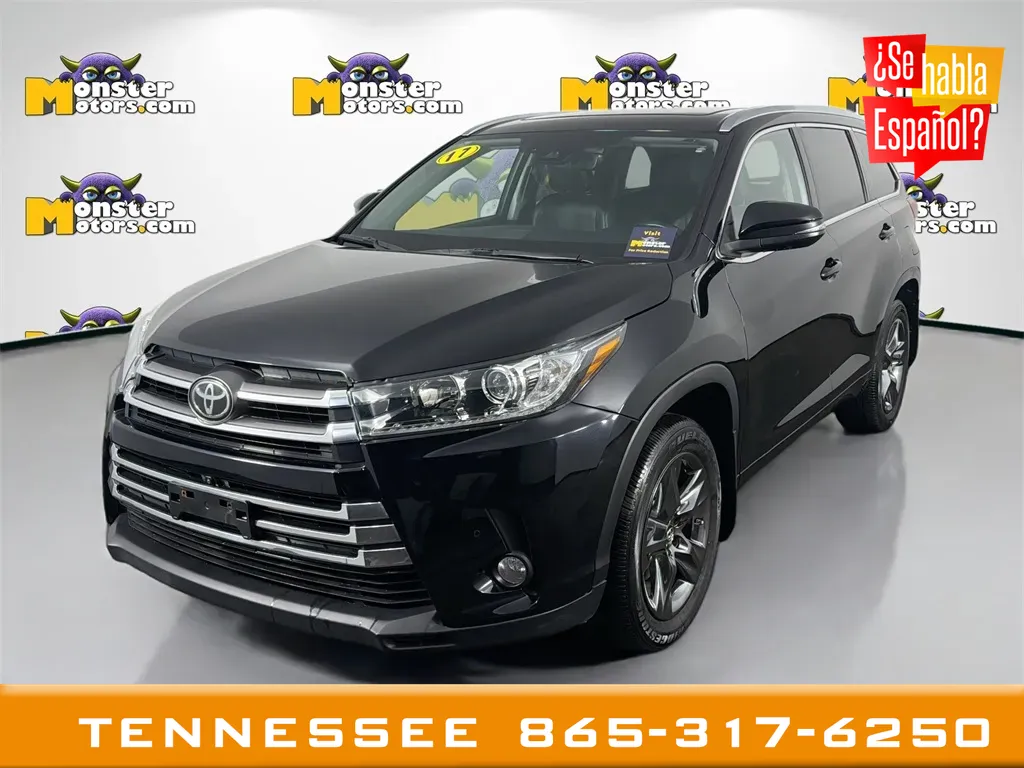 Black 2017 Toyota Highlander Limited for sale in Louisville, TN