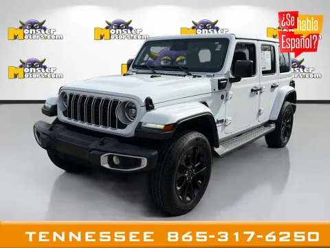 White 2025 Jeep Wrangler Sahara 4xe for sale in Louisville, TN