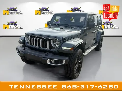 Gray 2025 Jeep Wrangler Sahara 4xe for sale in Louisville, TN