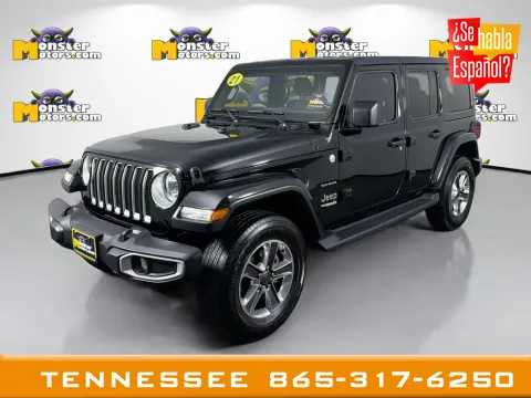 Black 2021 Jeep Wrangler Unlimited Sahara for sale in Louisville, TN