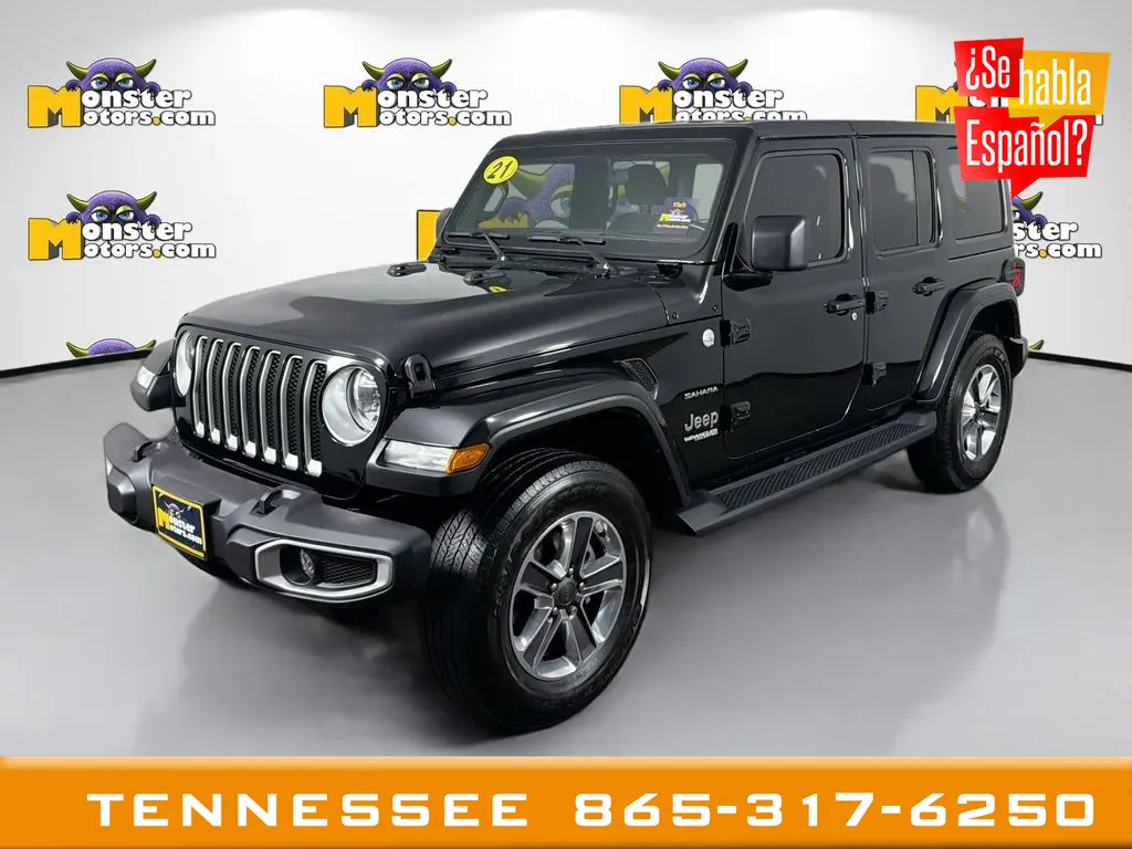 Black 2021 Jeep Wrangler Unlimited Sahara for sale in Louisville, TN