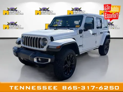 White 2025 Jeep Wrangler Sahara 4xe for sale in Louisville, TN