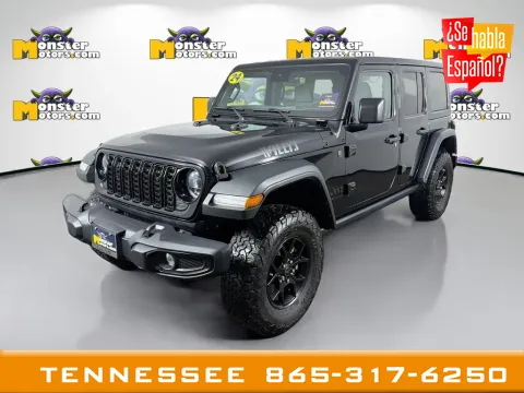 Black 2024 Jeep Wrangler Willys for sale in Louisville, TN