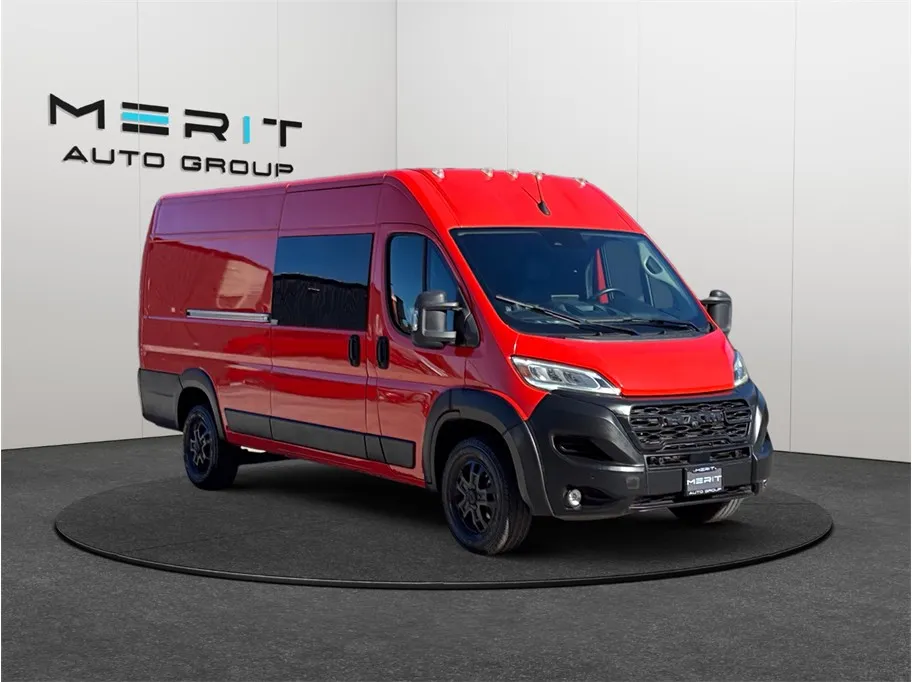 Red 2023 Ram ProMaster Cargo Van 3500 High Roof Extended Van 3D for sale in Jacksonville, FL