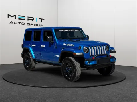 Blue 2021 Jeep Wrangler Unlimited Sahara Altitude Sport Utility 4D for sale in Jacksonville, FL