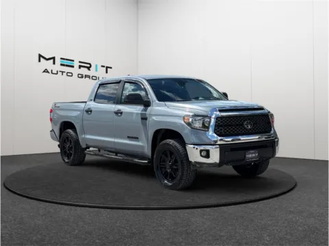 Gray 2021 Toyota Tundra CrewMax SR5 Pickup 4D 5 1/2 ft for sale in Jacksonville, FL
