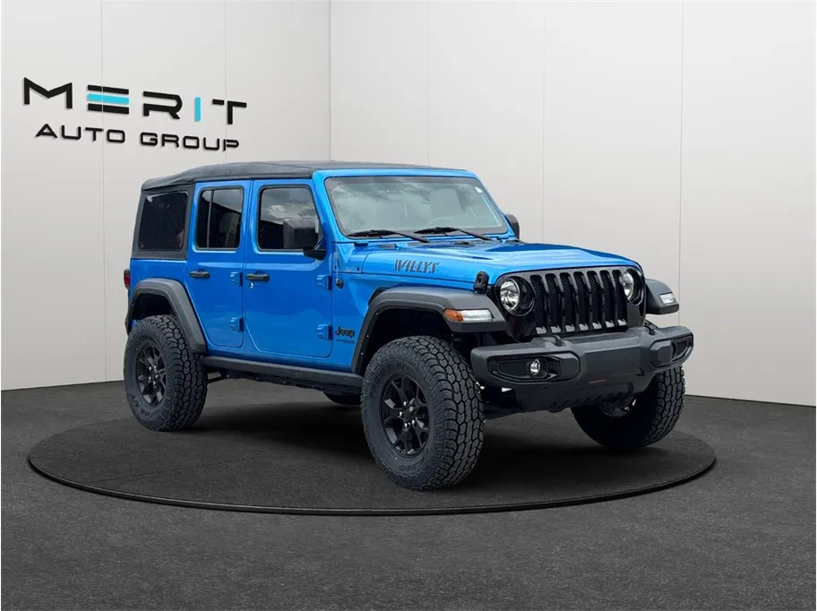 Blue 2021 Jeep Wrangler Unlimited Willys Sport SUV 4D for sale in Jacksonville, FL