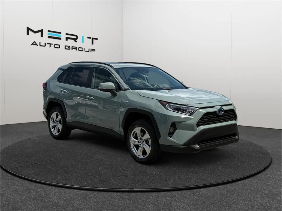 Gray 2021 Toyota RAV4 Hybrid XLE Premium Sport Utility 4D for sale in Jacksonville, FL