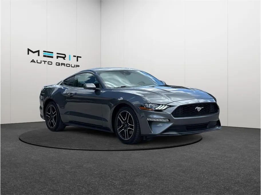 Gray 2022 Ford Mustang EcoBoost Premium Coupe 2D for sale in Jacksonville, FL
