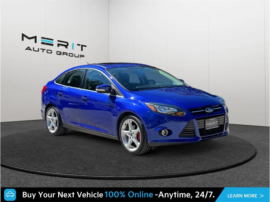 Blue 2014 Ford Focus Titanium Sedan 4D for sale in Jacksonville, FL