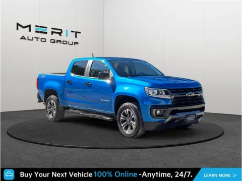 Blue 2021 Chevrolet Colorado Crew Cab Z71 Pickup 4D 5 ft for sale in Jacksonville, FL