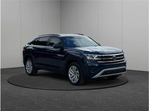 Blue 2021 Volkswagen Atlas Cross Sport SE w/Technology Sport Utility 4D for sale in Jacksonville, FL