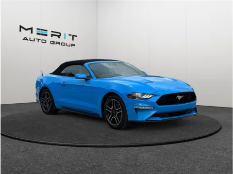 Blue 2022 Ford Mustang EcoBoost Premium Convertible 2D for sale in Jacksonville, FL