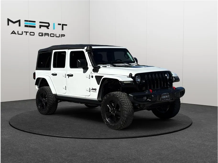 White 2021 Jeep Wrangler Unlimited Sahara Altitude Sport Utility 4D for sale in Jacksonville, FL
