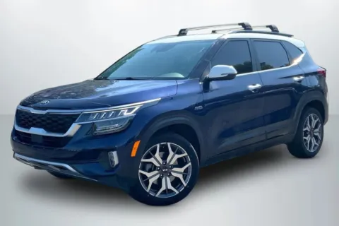 Blue 2021 Kia Seltos SX Sport Utility 4D for sale in Janesville, WI