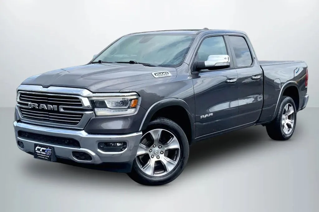 Gray 2019 Ram 1500 Quad Cab Laramie Pickup 4D 6 1/3 ft for sale in Janesville, WI