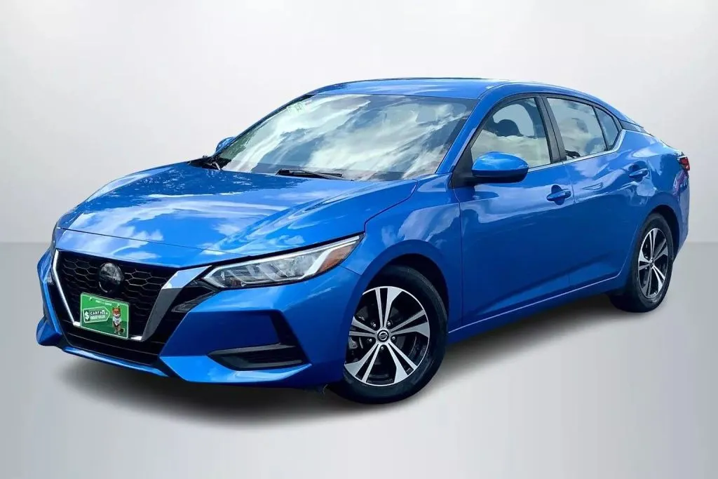 Blue 2022 Nissan Sentra SV Sedan 4D for sale in Janesville, WI