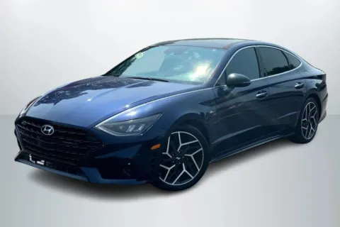 Blue 2021 Hyundai Sonata N-Line Sedan 4D for sale in Janesville, WI