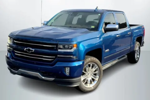 Blue 2018 Chevrolet Silverado 1500 Crew Cab High Country Pickup 4D 5 3/4 ft for sale in Janesville, WI