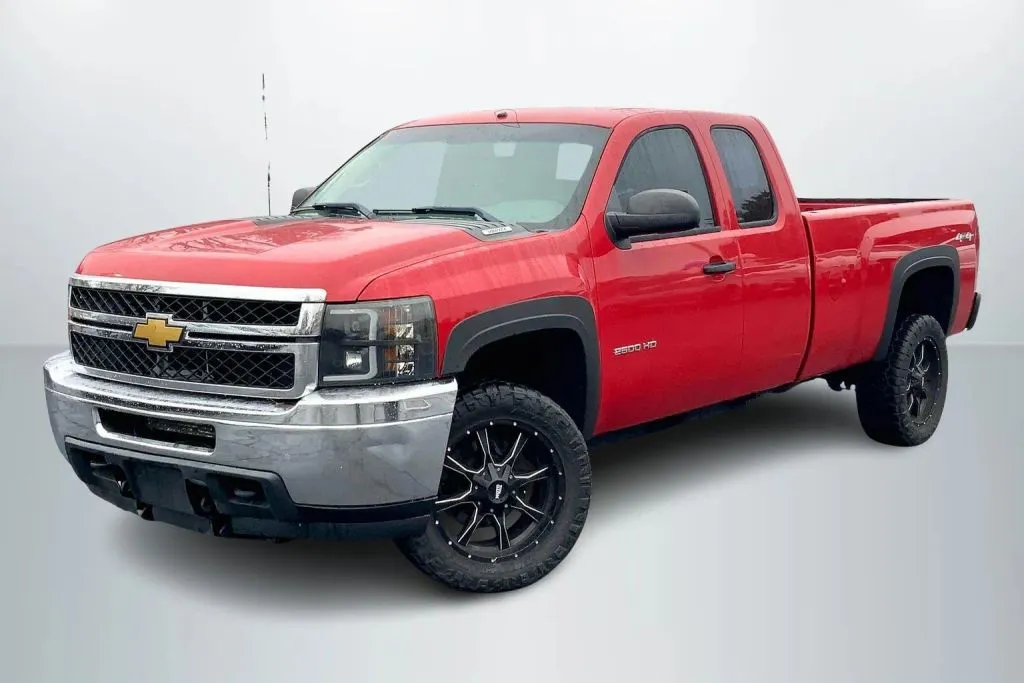 Red 2012 Chevrolet Silverado 2500 HD Extended Cab Work Truck Pickup 4D 8 ft for sale in Janesville, WI