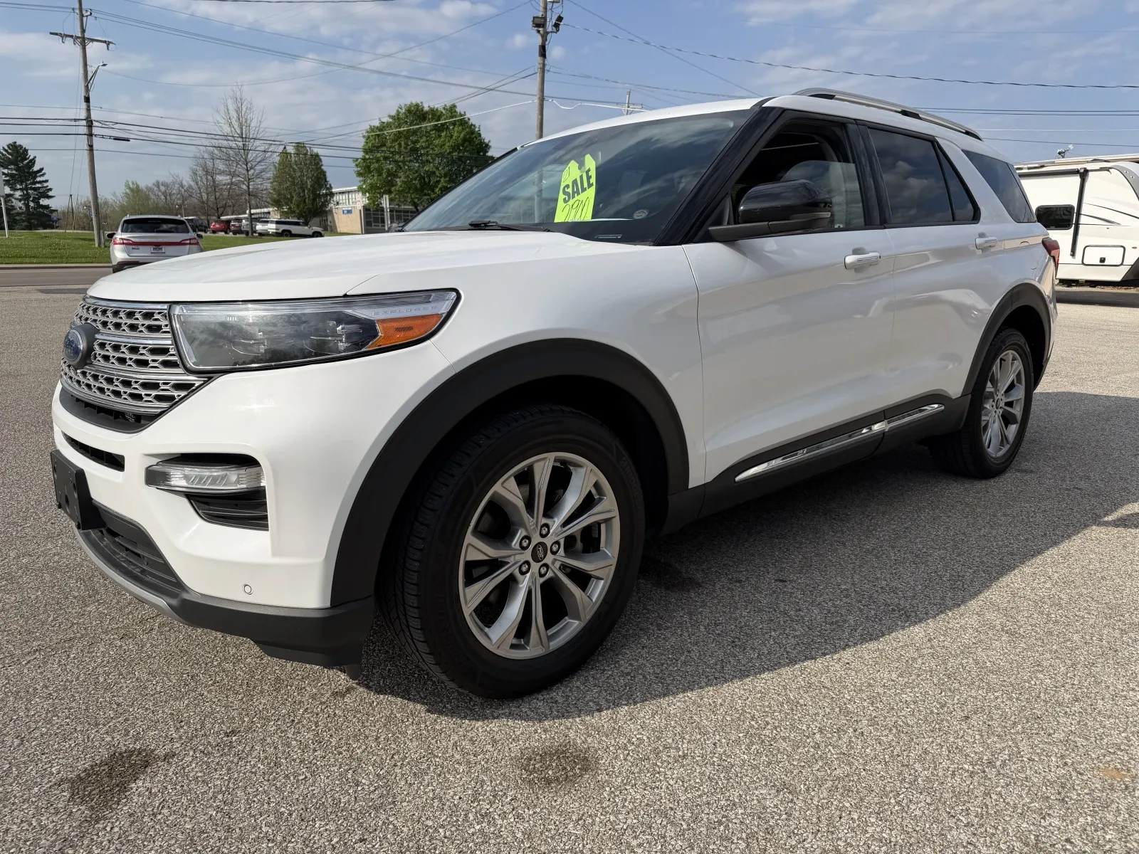 White 2021 Ford Explorer Limited for sale in Bedford, IN