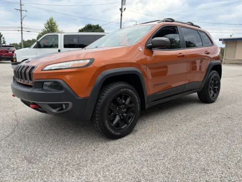 Orange 2015 Jeep Cherokee Trailhawk for sale in Bedford, IN