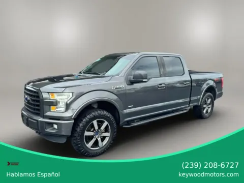 Gray 2016 Ford F-150 SuperCrew Cab XLT Pickup 4D 6 1/2 ft for sale in Fort Myers, FL