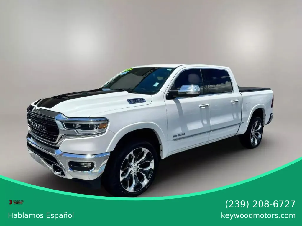 White 2019 Ram 1500 Crew Cab Limited Pickup 4D 5 1/2 ft for sale in Fort Myers, FL