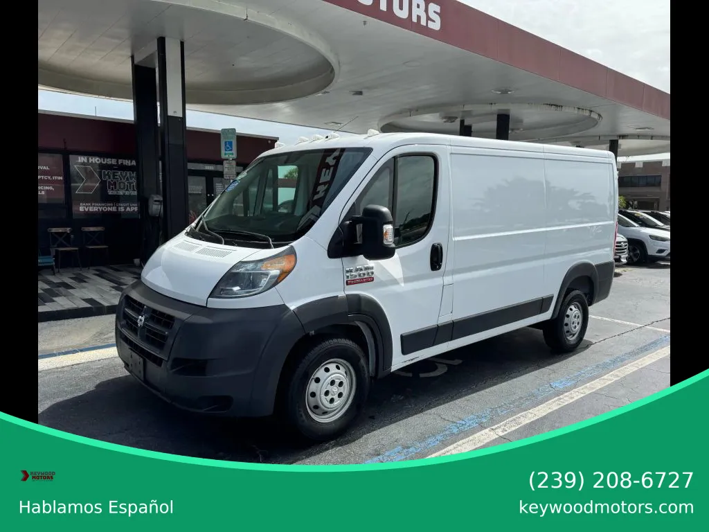 White 2017 Ram ProMaster Cargo Van 1500 Low Roof Van 3D for sale in Fort Myers, FL