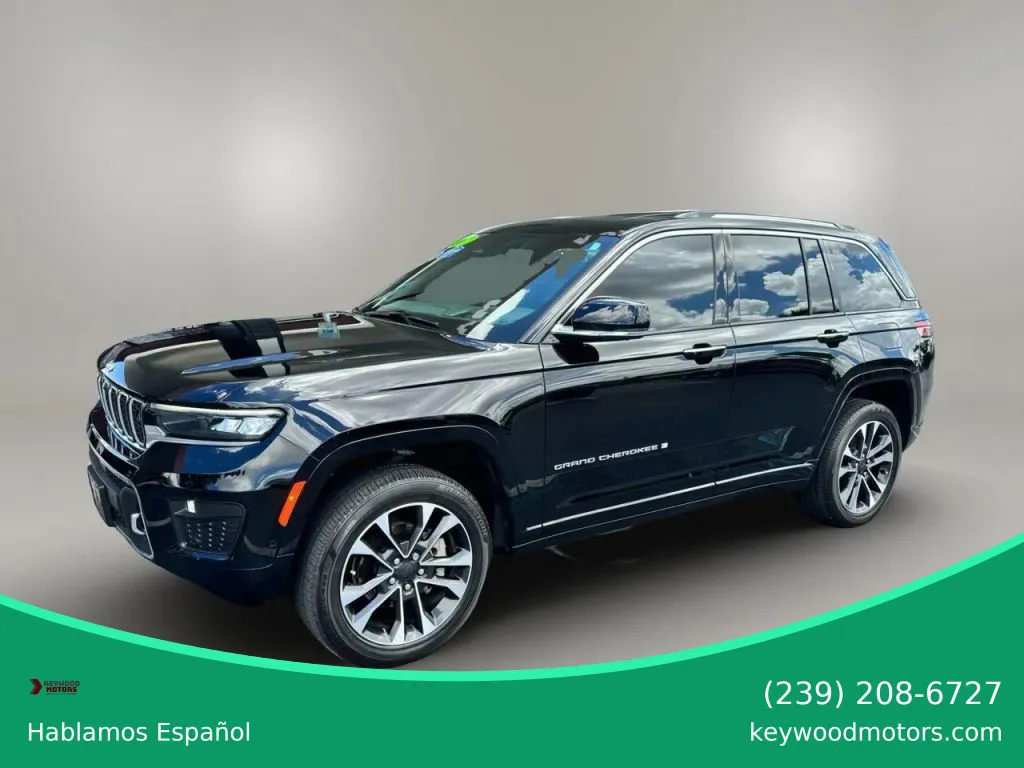 Black 2022 Jeep Grand Cherokee All New Overland Sport Utility 4D for sale in Fort Myers, FL