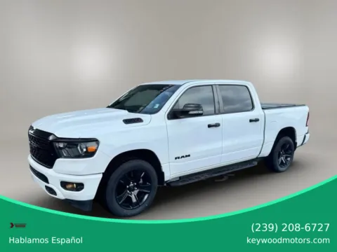 White 2022 Ram 1500 Crew Cab Big Horn Pickup 4D 5 1/2 ft for sale in Fort Myers, FL
