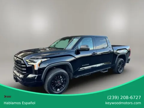 Black 2023 Toyota Tundra CrewMax SR5 Pickup 4D 5 1/2 ft for sale in Fort Myers, FL