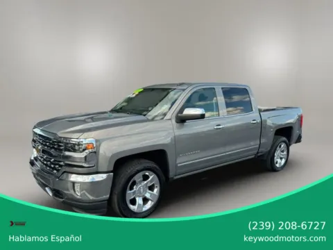 Gray 2017 Chevrolet Silverado 1500 Crew Cab LTZ Pickup 4D 5 3/4 ft for sale in Fort Myers, FL
