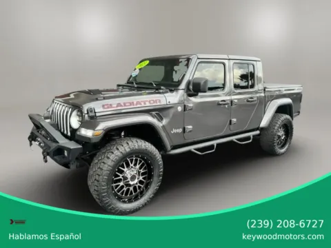 Gray 2021 Jeep Gladiator Overland Pickup 4D 5 ft for sale in Fort Myers, FL