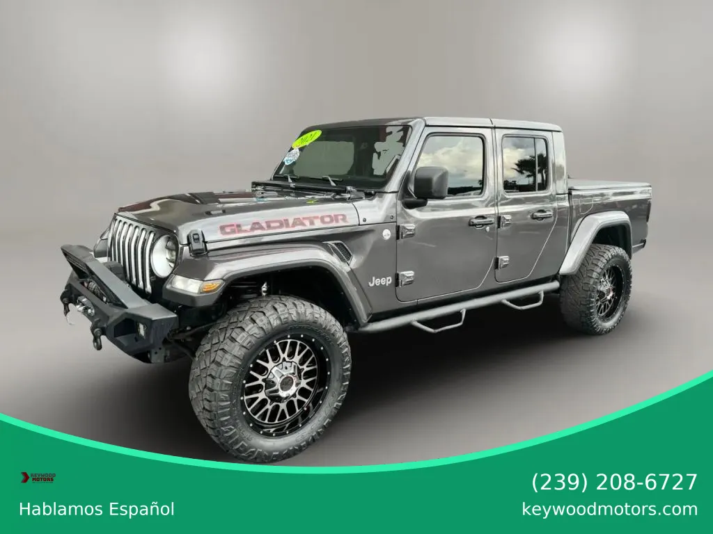 Gray 2021 Jeep Gladiator Overland Pickup 4D 5 ft for sale in Fort Myers, FL