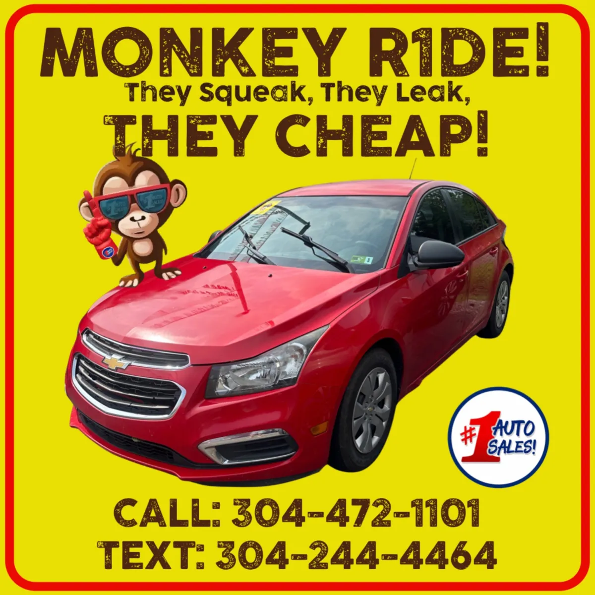 Red 2016 Chevrolet Cruze Limited LS Manual for sale in Buckhannon, WV