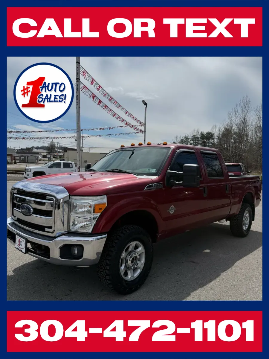 Red 2015 Ford F-250 XLT Crew Cab 4x4 Diesel for sale in Buckhannon, WV