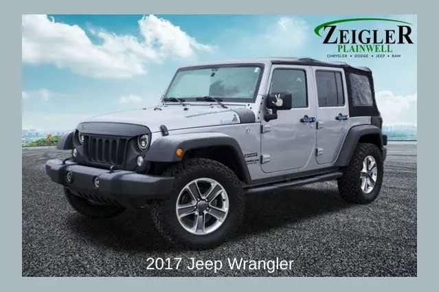 Silver 2017 Jeep Wrangler Unlimited Sport for sale in Plainwell, MI