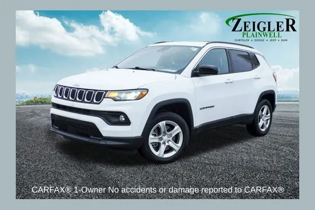 White 2023 Jeep Compass Latitude for sale in Plainwell, MI