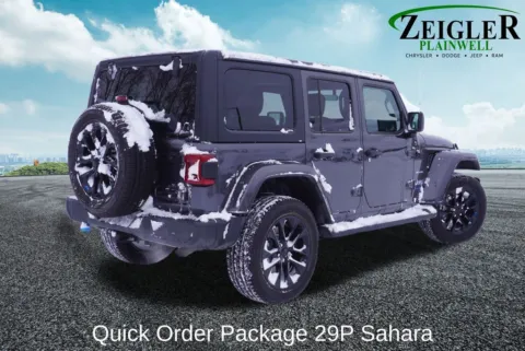 Another view of 2023 Jeep Wrangler Sahara 4xe for sale in Plainwell, MI at Zeigler Chrysler Dodge Jeep Ram of Plainwell