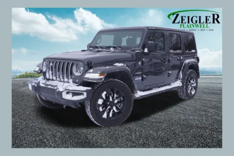 Gray 2023 Jeep Wrangler Sahara 4xe for sale in Plainwell, MI