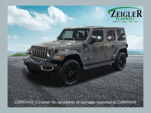 Gray 2023 Jeep Wrangler Sahara 4xe for sale in Plainwell, MI