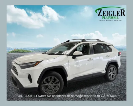White 2022 Toyota RAV4 Hybrid Limited for sale in Plainwell, MI